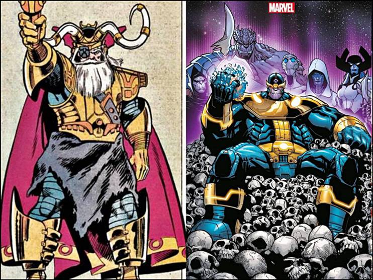 Odin defeats Thanos